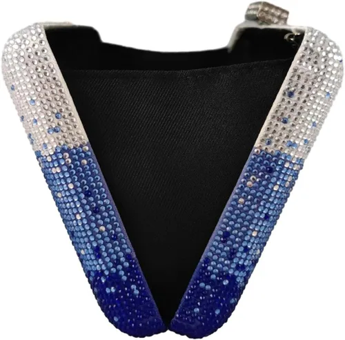 Vista 8 de Boutique De FGG Elegantes bolsos de noche de cristal para mujer, caja de fiesta formal, embrague, boda, diamantes de imitación, bolso de novia