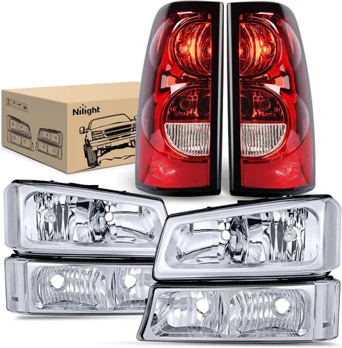 Vista 24 de Faros delanteros Nilight Silverado 2003-2006