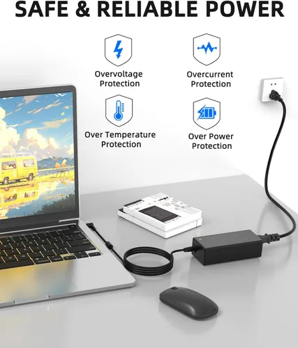 Vista 5 de Cargador para portátil de 65 W y 45 W compatible con Lenovo IdeaPad Series
