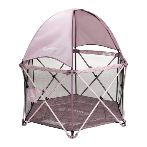 Vista 6 de [Usado] Baby Delight Go with Me Eclipse Deluxe - Corral portátil de lujo, parque infantil, toldo para el sol, interior y exterior, suelo de nailon