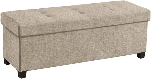 Vista 8 de Ornavo Home Banco otomano de almacenamiento grande de 30 pulgadas con patas Gris