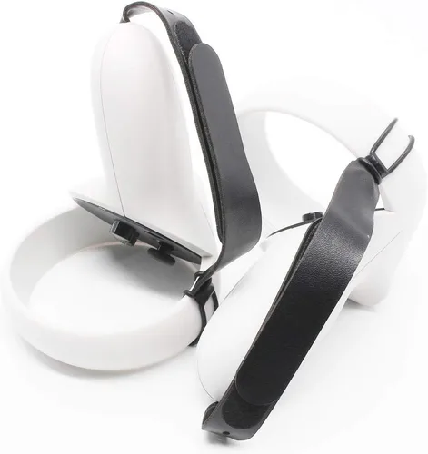 Vista 2 de TNE Knuckle Straps with Wrist Straps & Thumbstick Covers for Oculus Quest 2 VR Anti-Drop Hand Grip Accessories for Quest 2 Gaming Headset Touch