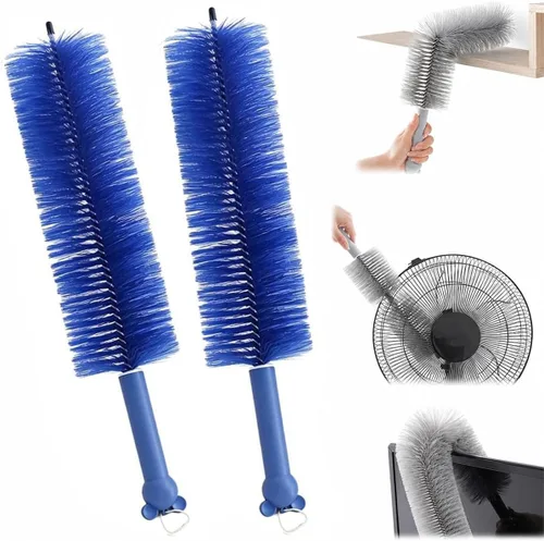 Vista 8 de Nuevo plumero de microfibra flexible, cepillo de limpieza reutilizable y flexible para el hogar, ventilador eléctrico, aire acondicionado, limpiador