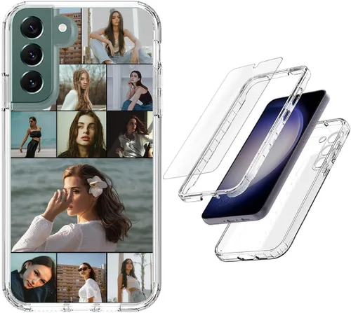 Vista 12 de Funda resistente personalizada para Samsung Galaxy S20 FE [protector de pantalla de vidrio templado] [carcasa de silicona suave] [parachoques de PC]
