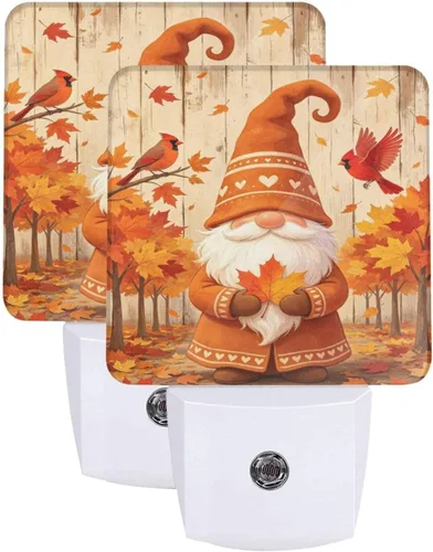 Vista 37 de Ouqiuwa Juego de 2 luces nocturnas enchufables para Navidad, rojo, invierno, feliz año nuevo, LED, sensor de movimiento, lámpara para dormitorio