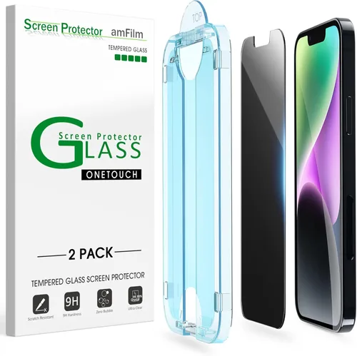 Vista 17 de amFilm Protector de pantalla OneTouch Privacy para iPhone Air 17 de 6.5'' + Protector de lente de cámara Instalación con alineación automática
