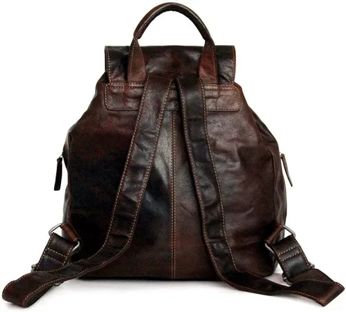 Vista 4 de Mochila Voyager con cordón #7517, Marrón, Classic