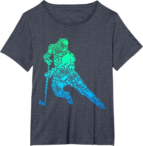 Vista 11 de Jugador de hockey sobre hielo Camiseta de hockey sobre hielo para hombres y niños Asphalt Grey