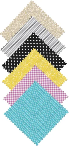 Vista 3 de Connecting Threads Blender Collection - Juego de 40 piezas de tela de algodón precortada 100% algodón de 5 pulgadas, cuadrados de encanto