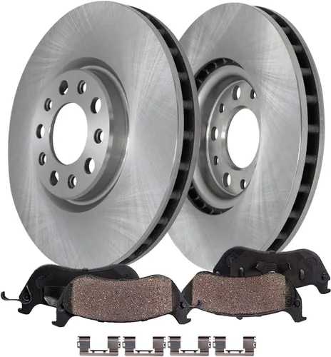 Vista 29 de Detroit Axle - Kit de freno delantero de 4 piezas para Dodge Caravan Plymouth Voyager 1991-1995 1991-1993 Grand Voyager, rotores de freno de disco