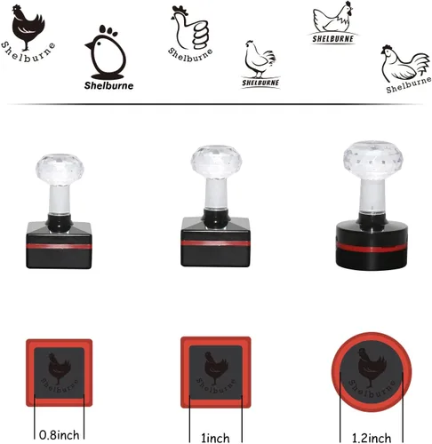 Vista 5 de Sellos de huevos para huevos frescos, Sello de huevo de pollo personalizado, Sellos de huevos personalizados, Sellos de huevos para huevos frescos