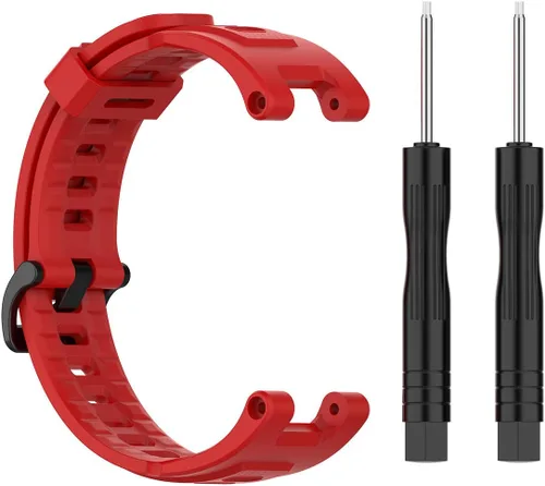 Vista 2 de 200 unidades compatibles con Amazfit T-Rex Band, correa de repuesto de silicona clásica compatible con Amazfit T-Rex Smartwatch (rojo)