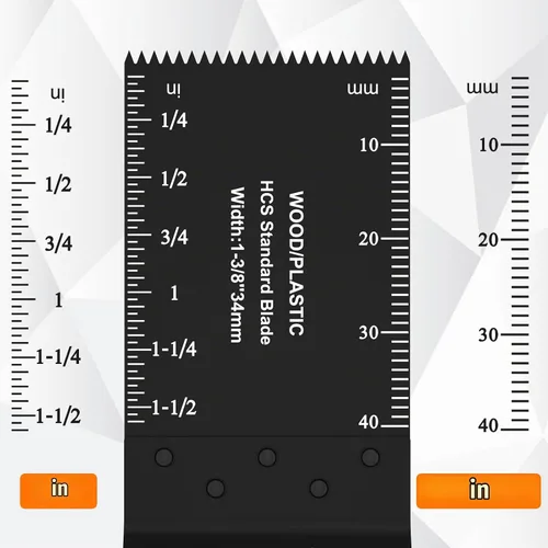 Vista 8 de Kit de 200 cuchillas oscilantes multiherramienta – Hojas de sierra universales de liberación rápida de 1-3/8 pulgadas para madera y plástico