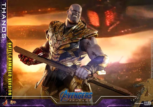 Vista 5 de HOT TOYS 1/6 Avengers: Endgame MMS564 Thanos Battle Versión dañada