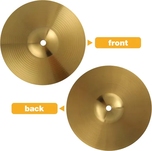 Vista 4 de Crash Cymbal: Platillo de latón de 8 pulgadas para kit de batería - Sonido nítido y fuerte para bateristas profesionales y aficionados