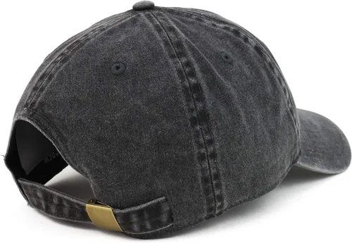 Vista 3 de Gorra de béisbol no estructurada teñida con pigmento de algodón lavado grande grande XXL