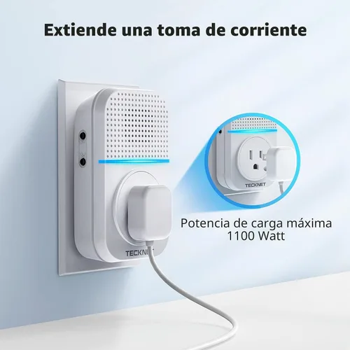 Vista 2 de TECKNET Timbre inalámbrico, timbre de puerta enchufable, timbre impermeable IP66, timbre de puerta inalámbrico de 1300 pies, timbre de puerta