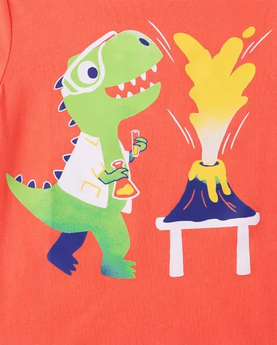 Vista 2 de The Children's Place Baby-Boys and Toddler Dino,Animals,Sharks Short Sleeve Graphic T-Shirts,3 Pack