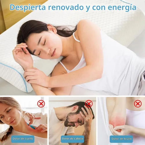 Vista 2 de Almohada de espuma viscoelástica arqueada para adultos con orificio para el brazo - Núcleo de espuma viscoelástica 3D arqueada, almohada de rebote