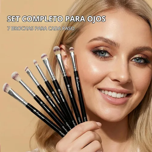 Vista 2 de Lamora Juego de brochas para sombra de ojos, brochas de maquillaje de ojos