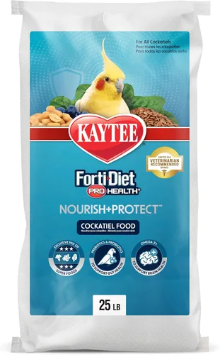 Vista 14 de Comida saludable para pájaros Kaytee Forti Diet Pro, para periquitos, Pastel de cumpleaños
