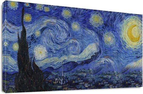 Vista 4 de Noche estrellada por Vincent Van Gogh - Arte de pared clásico impreso