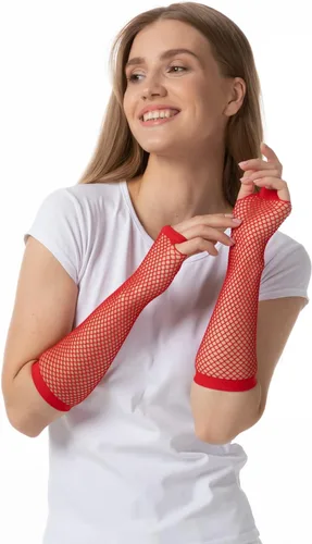 Vista 2 de Schmoopy Guantes de encaje para mujer, para bodas, fiestas de té, cosplay, disfraces