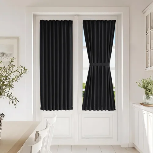 Vista 20 de Vatge Cortinas laterales autoadhesivas para puertas de cristal, sin taladro, extraíble, panel de filtrado de luz, 1 panel, 12 pulgadas de ancho x 60