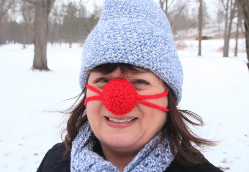 Vista 2 de Crochet Sweetheart Nose Warmer - Great Christmas, Valentines, Anniversary, Birthday Gift for Him or Her