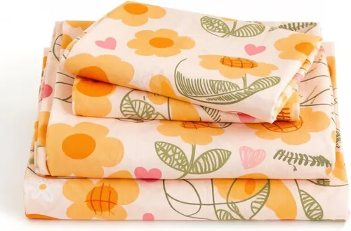 Vista 23 de Juego de 2 sábanas bajeras y fundas de almohada suaves para cama con bonitos patrones de cachorros, sábanas estampadas con patrón de perritos para 2