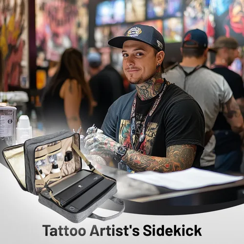 Vista 9 de Phomemo Impresora inalámbrica de plantillas de transferencia de tatuajes M08F con 1 bolsa de tatuaje multifuncional