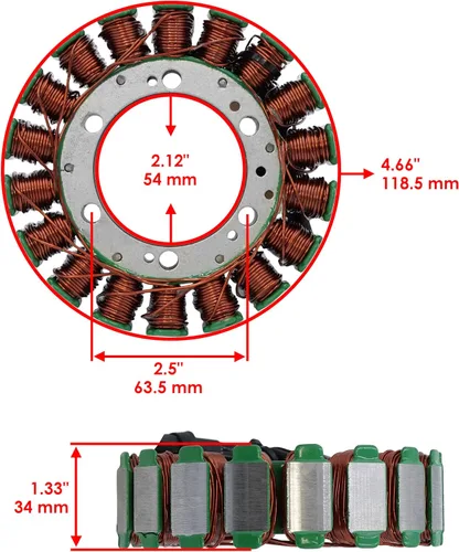 Vista 2 de Caltric Estator compatible con Suzuki DL1000 V-Strom 1000 2002 2003 2004 2005 2006 2007 2008 2009 2012
