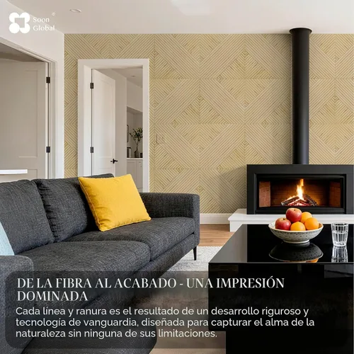 Vista 5 de Soon Global Paneles acústicos para pared, 6 piezas de 23.62 X 23.62 pulgadas, Paneles acústicos artísticos decorativos, Paneles acústicos