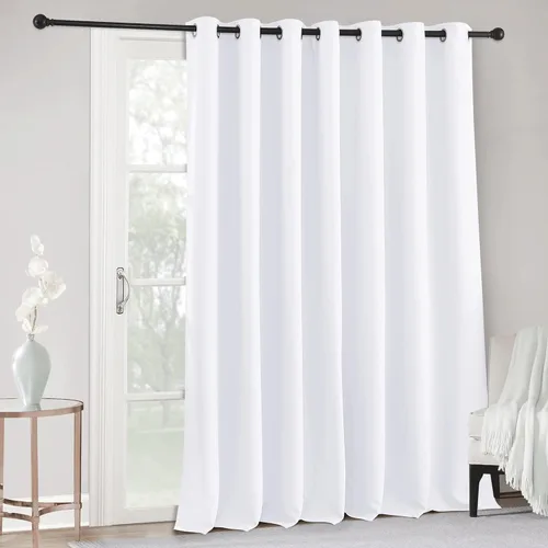Vista 64 de RYB HOME Cortinas portátiles para puerta con privacidad, cortinas opacas y aislantes térmicas para dormitorio, armario, sala de estar, comedor, Beige