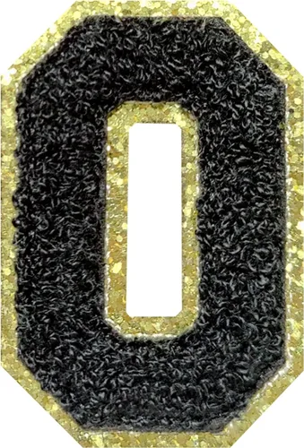 Vista 27 de 4 parches de letras de felpilla negra, parches de letras termo-adhesivas de 2.2", parches de letras de felpilla para ropa (S)