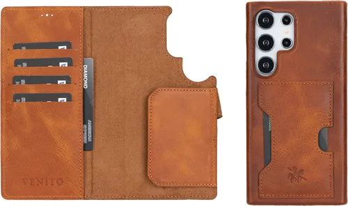 Vista 53 de Venito Florence - Funda de piel compatible con Samsung Galaxy S9, extra segura con bloqueo RFID, cartera desmontable para teléfono (gris decolorado)