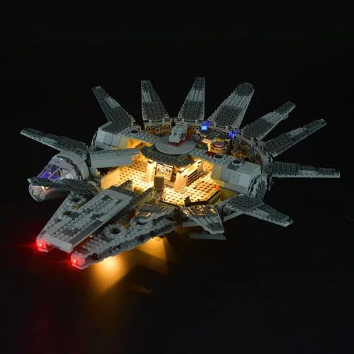 Vista 4 de GEAMENT Versión 2015 Kit de luz LED compatible con Lego 75105 Millennium Falcon modelo de construcción (juego de modelos no incluidos)