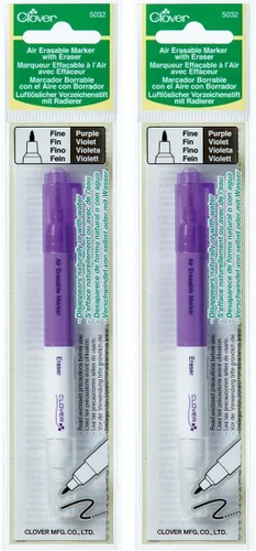 Vista 3 de Clover 5032 Rotulador borrable con borrador de aire fino morado