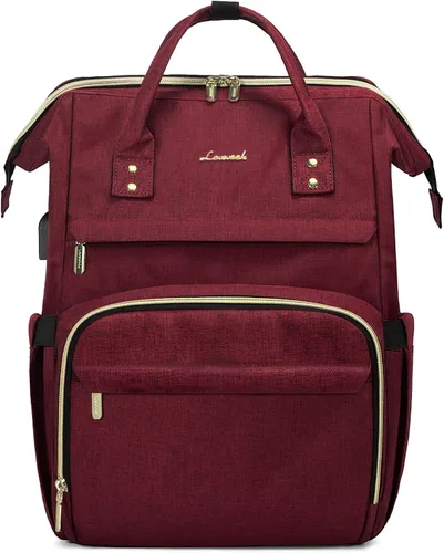 Vista 10 de Mochila para laptop LOVEVOOK para mujer, Negro, Mochilas Daypack