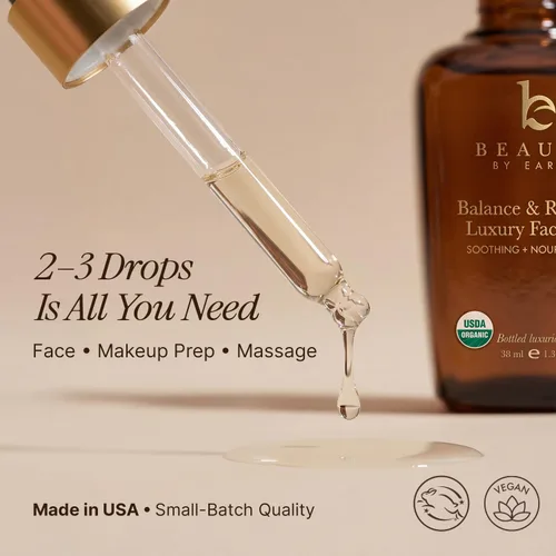 Vista 5 de Aceite facial orgánico USDA, fabricado en Estados Unidos con ingredientes naturales, fórmula antienvejecimiento para pieles propensas al acné
