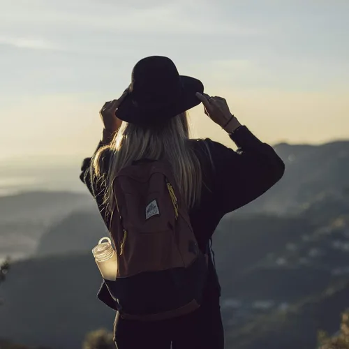 Vista 7 de Sombreros clásicos de vaquera occidental para mujer con cinturón ancho Negro