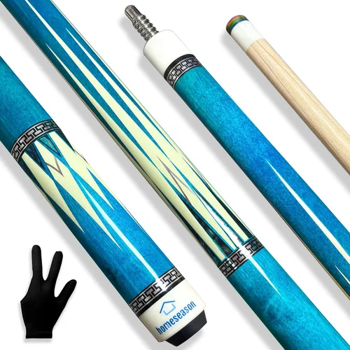 Vista 7 de HomeSeason Pool Cue Stick 58inch 18oz-21oz 12.5mm Tip Professional Billiard Canadian Maple Wood 2-Piece Combination Cues Sticks