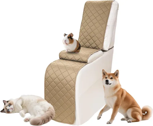 Vista 26 de Fundas impermeables para sofá reclinable seccional en forma de L, 7 piezas, antideslizantes, lavables, juego de fundas reclinables para mascotas