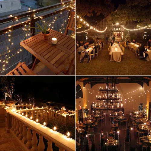 Vista 6 de Brizled Gentle Twinkle C5 - Luces de Navidad de 33 pies, 100 luces LED de Navidad, conectables de 120 V, luz blanca cálida para árbol de Navidad