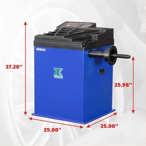 Vista 5 de XK Cambiador de neumáticos de 1.5 caballos de potencia, combo balanceador con abrazadera de llanta 580-680 Max Tire Diameter 37 in 2.0HP Multi
