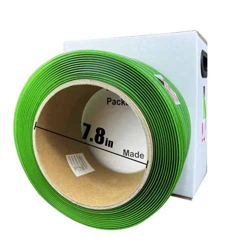 Vista 16 de 1/2" x.026 poliéster (PET) que ata con correa 330' longitud bobina 770lbs resistencia a la rotura