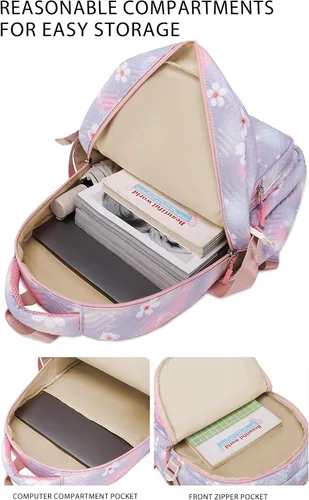 Vista 6 de Bolsa de libros de 3 piezas con bolsa de almuerzo Primary Junior