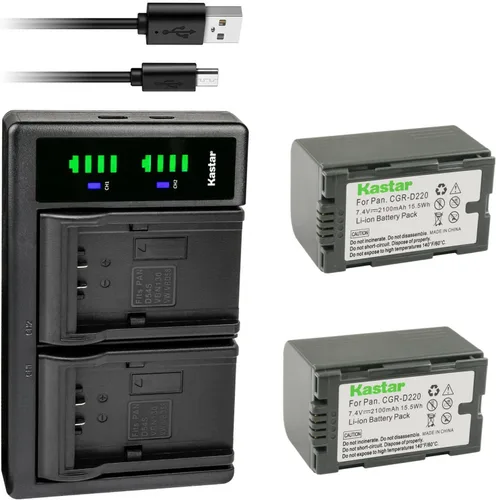 Vista 5 de Kastar CGR-D16S LTD2 - Cargador de batería USB compatible con Panasonic CGR-D28 CGR-D28A/1B CGR-D28R CGR-D28S CGR-D28SE/1B CGR-D320 CGR-D320A/1B