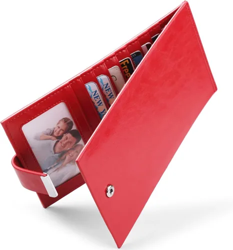 Vista 3 de JEEBURYEE Cartera larga con cremallera RFID de cuero genuino para mujer