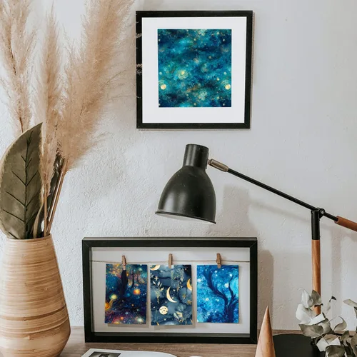 Vista 7 de Papel de álbum de recortes con patrón de galaxia, 11.8 x 11.8 in, paquete de cartulina especial para álbumes de recortes, blocs de papel